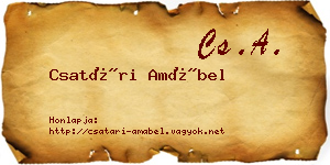 Csatári Amábel névjegykártya